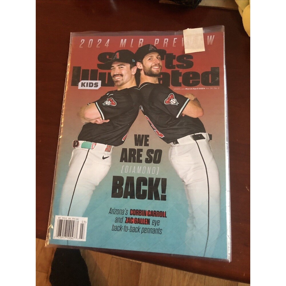 March/April  2024 Sports Illustrated For Kids Corbin‎ Carroll - Charlie Woods RC